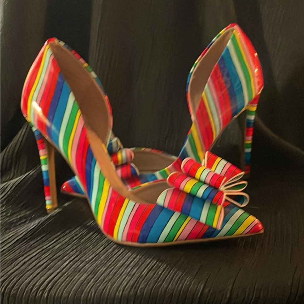 Betsey Johnson PRINCE-P BRIGHT MULTI PUMPS - worn once for an hour